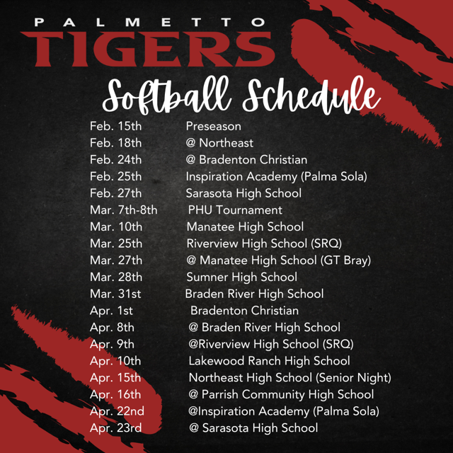 Softball Schedule
